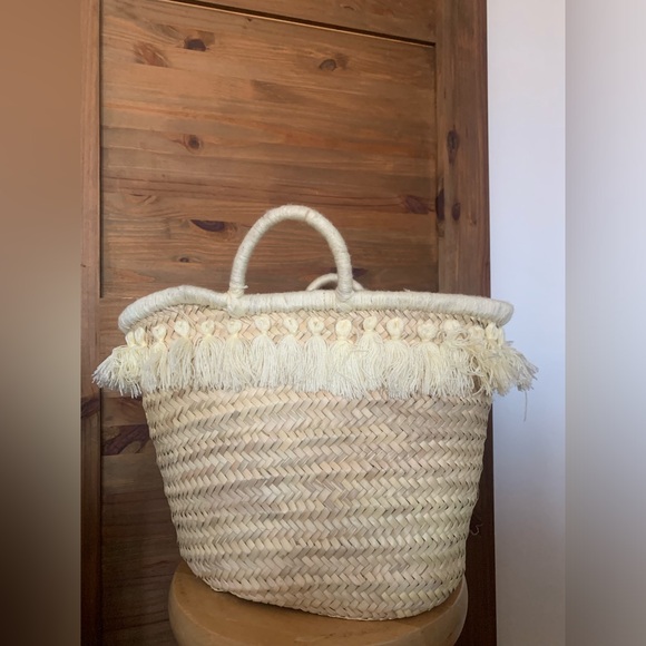 Brand NEW handmade picnic basket Moroccan tote basket - Picture 3 of 7